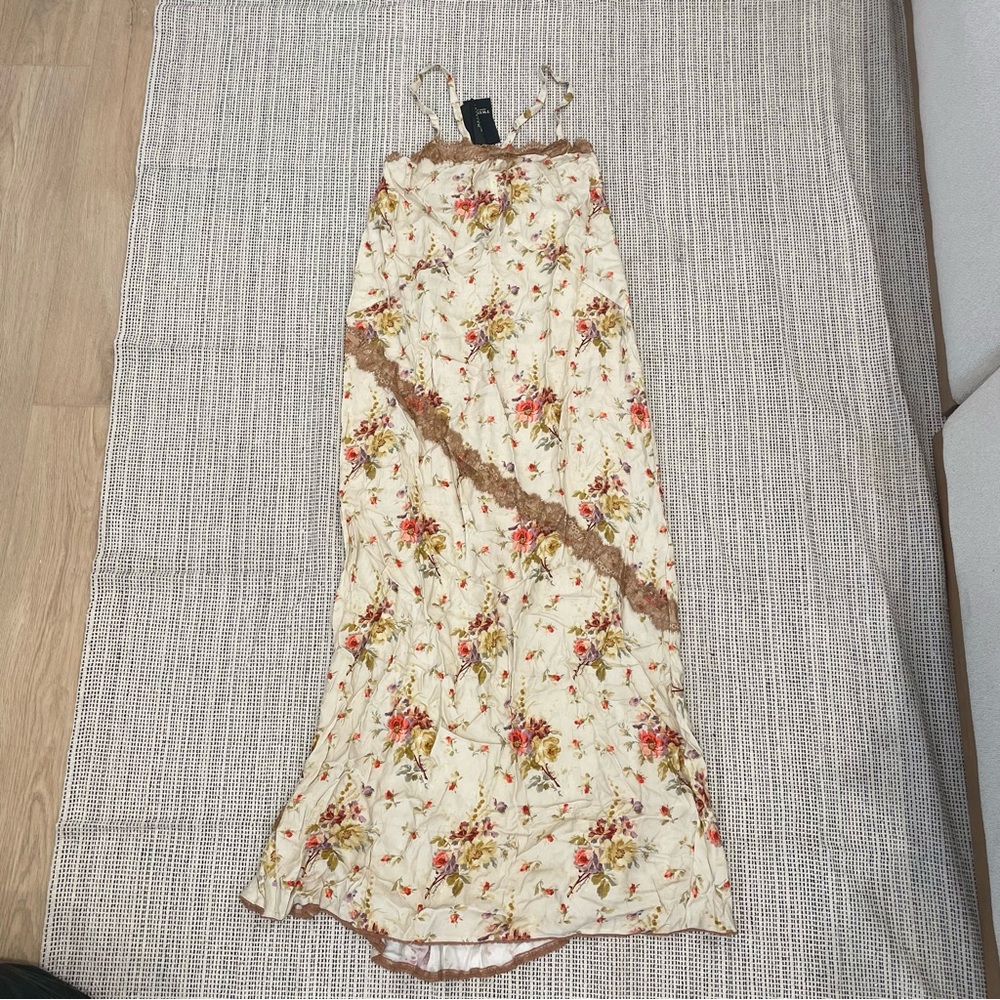 TWINSET Women's Abito Floral Midi Dress Size 44/L